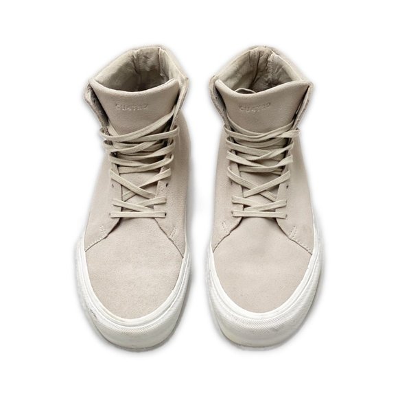 CU4TRO Shoes - CU4TRO -  High Top Suede Shoes in Taupe Color, Size 7.5 (EUR 38)
